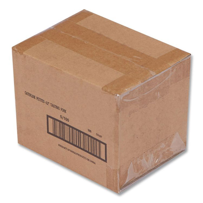 Petite Tasting Fork, Polystyrene, Silver, 400/Carton