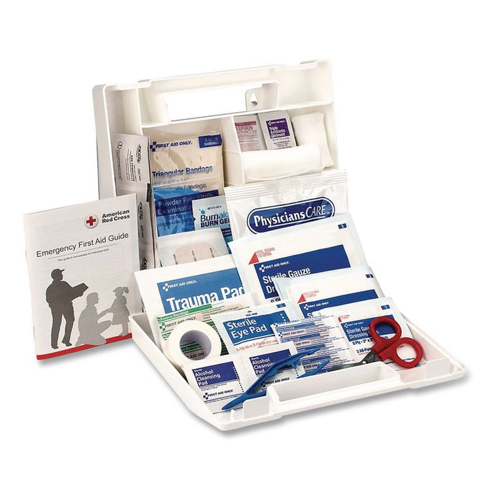 Office First Aid Kit for 10 People, 62 Pieces, Plastic Case