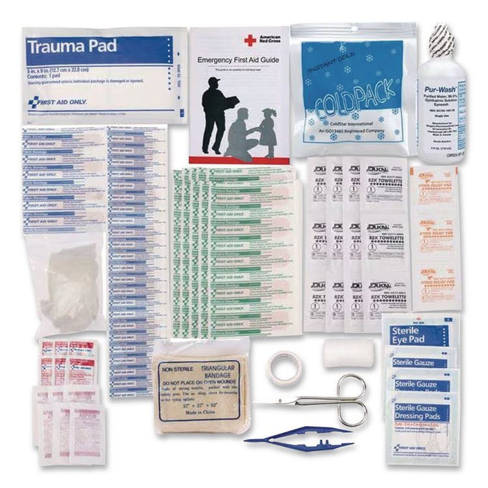 Office First Aid Kit Refill with Medication for 25 People, 106 Pieces
