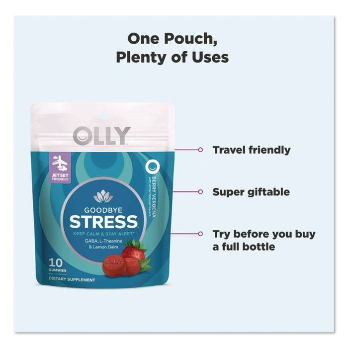 Goodbye Stress Gummy, Berry Verbena, 10/Pack