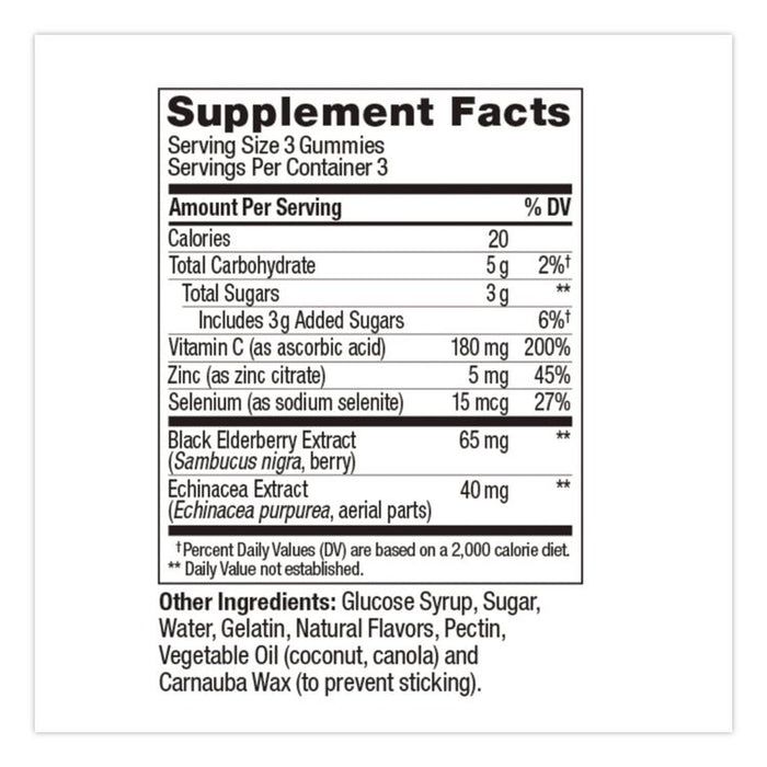 Active Immunity + Elderberry Gummy, Berry Brave, 9/Pack