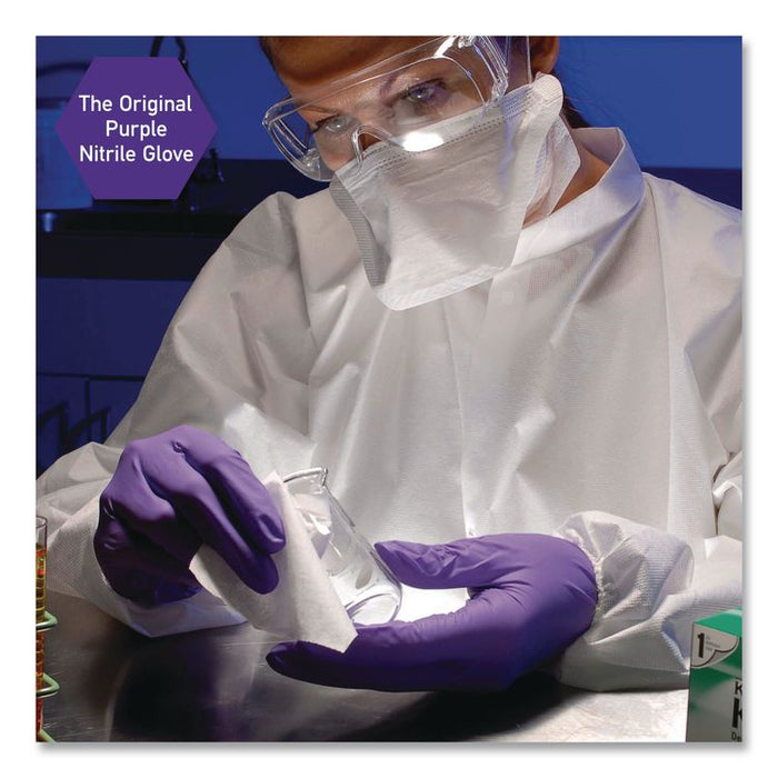 PURPLE NITRILE Exam Gloves, Powder-Free, Large, 6 mil Thick, 9.5" Long, Purple, 100/Box