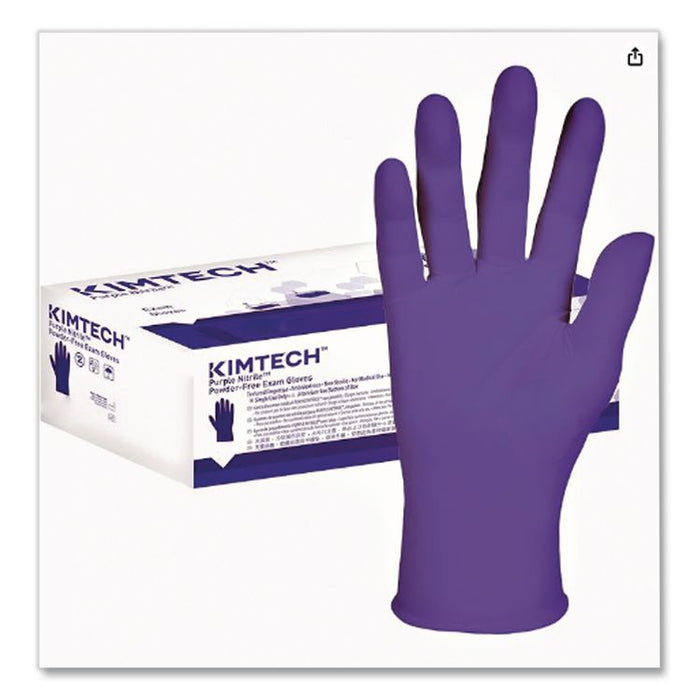 PURPLE NITRILE Exam Gloves, Powder-Free, X-Small, 6 mil Thick, 9.5" Long, Purple, 100/Box