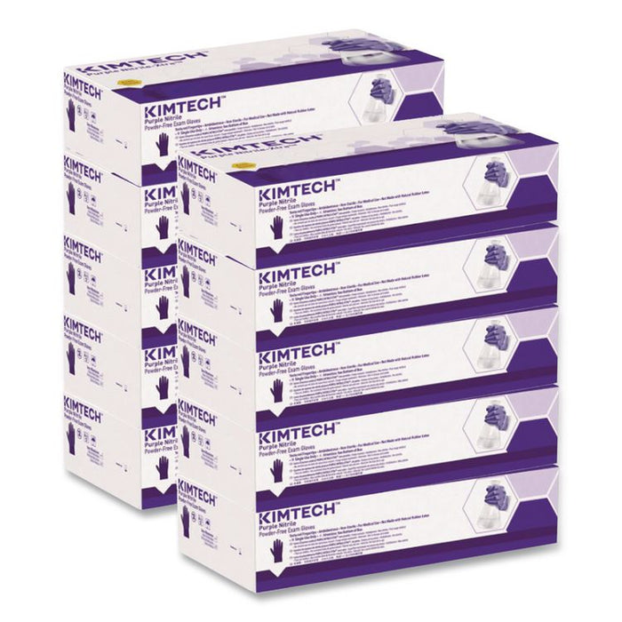 PURPLE NITRILE Exam Gloves, Powder-Free, Medium, 6 mil Thick, 9.5" Long, Purple, 100/Box