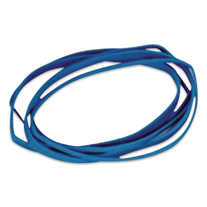 Antimicrobial Non-Latex Rubber Bands, Size 64, 0.04" Gauge, Cyan Blue, 4 oz Box, 95/Box
