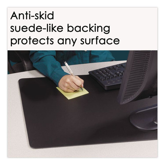 Rhinolin II Desk Pad with Antimicrobial Protection, 24" x 17", Black