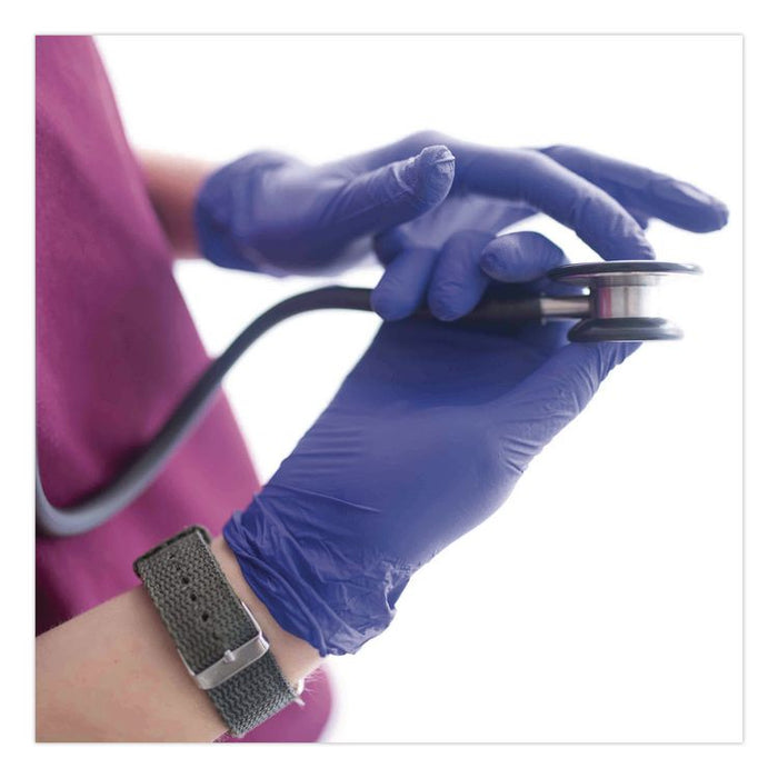 Nitrile Exam Gloves, Powder-Free, Large, 3 mil Thick, Indigo, 100/Box