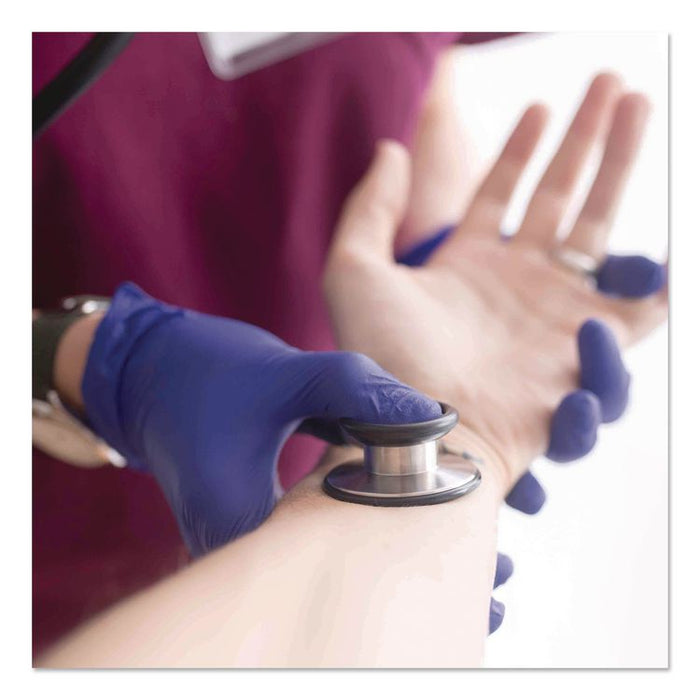 Nitrile Exam Gloves, Powder-Free, Large, 3 mil Thick, Indigo, 100/Box