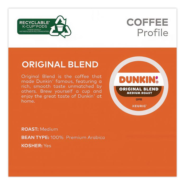 K-Cup Pods, Dunkin Regular, 88/Carton