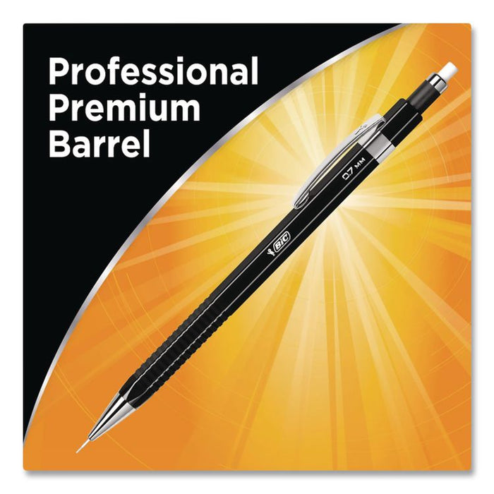 Break Resistant Pro Mechanical Pencils, 0.7 mm, HB (#2), Black Lead, Black Barrel, 2/Pack