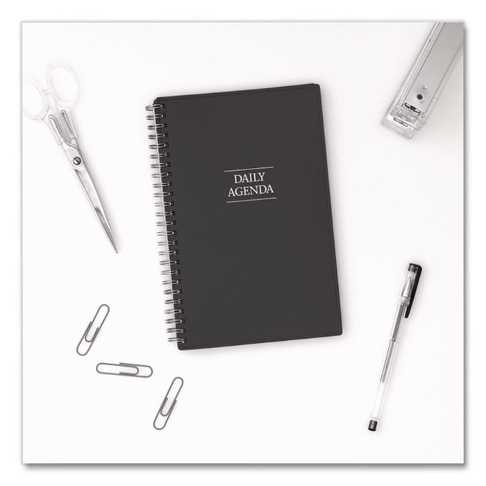 Passages Non-Dated Perpetual Daily Planner, 8.5 x 5.5, Black Cover, 60-Month (Jan to Dec): 2021 to 2025