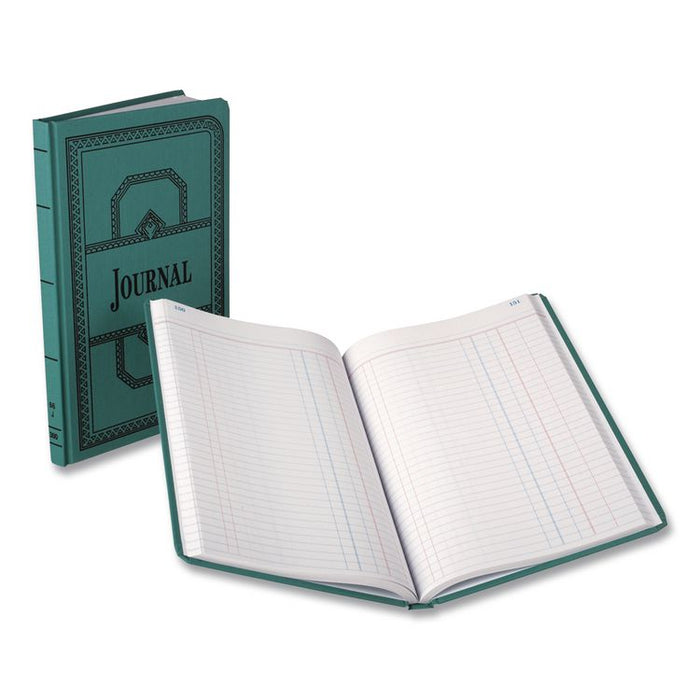 Account Record Book, Record-Style Rule, Blue Cover, 11.75 x 7.25 Sheets, 500 Sheets/Book