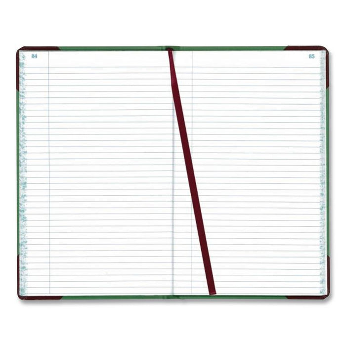 Account Record Book, Record-Style Rule, Green/Black/Red Cover, 12.13 x 7.44 Sheets, 300 Sheets/Book