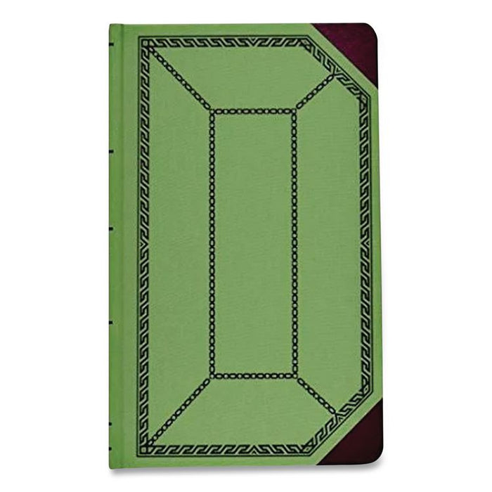 Account Record Book, Record-Style Rule, Green/Black/Red Cover, 12.13 x 7.44 Sheets, 300 Sheets/Book