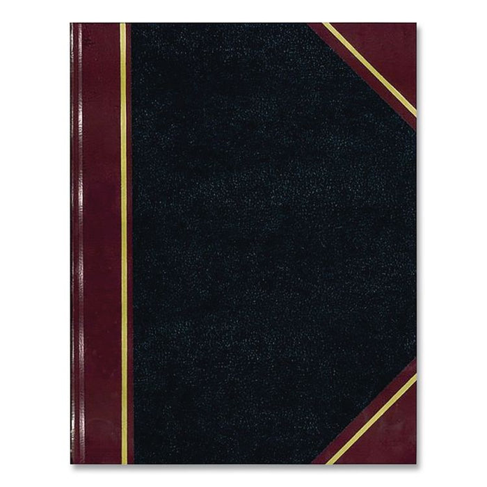 Account Record Book, Record-Style Rule, Black/Maroon/Gold Cover, 9.25 x 7.31 Sheets, 150 Sheets/Book