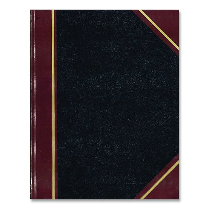 Record and Account Book, Custom Rule, Black/Red/Gold Cover, 13.75 x 8.38 Sheets, 300 Sheets/Book