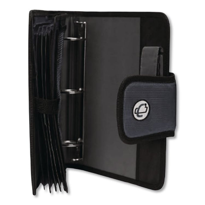 Premium Velcro Closure Binder, 3 Rings, 2" Capacity, 11 x 8.5, Black