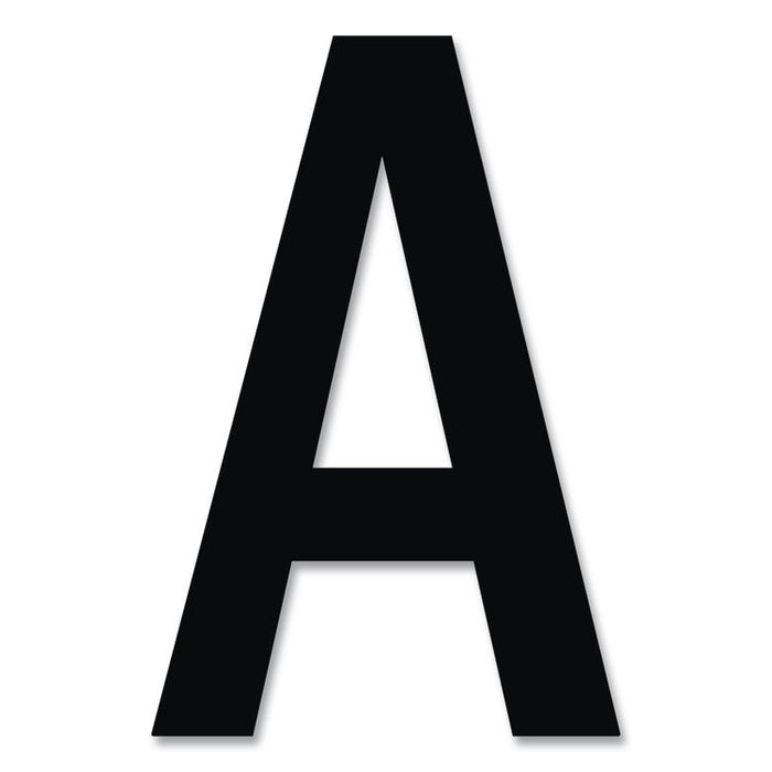 Press-On Vinyl Self-Adhesive Numbers and Uppercase Letters, 1.5" Tall, Black Characters, 37 Pieces