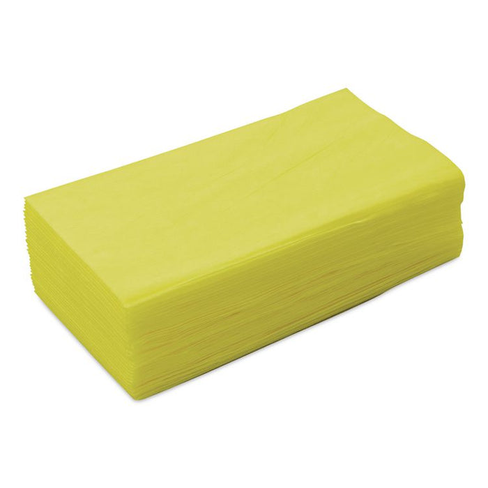 Masslinn Dust Cloths, 1-Ply, 16 x 24, Unscented, Yellow, 50/Pack, 8 Packs/Carton