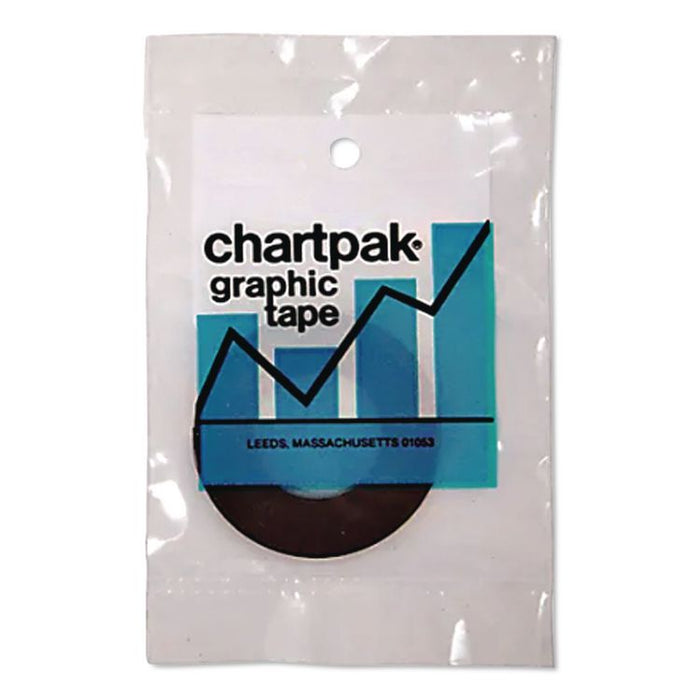 Graphic Chart Tapes, 1" Core, 0.25" x 27 ft, Matte Black