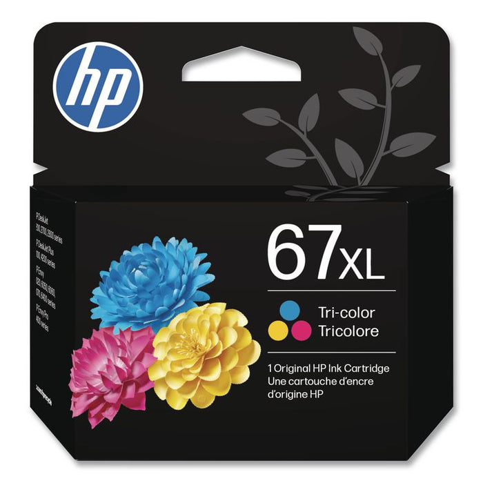 HP 67XL, (3YM58AN) High-Yield Tri-Color Original Ink Cartridge