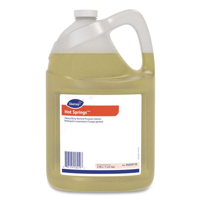 Hot Springs Heavy-Duty General Purpose Cleaner, Citrus Scent, Liquid, 1 gal, 4/Carton