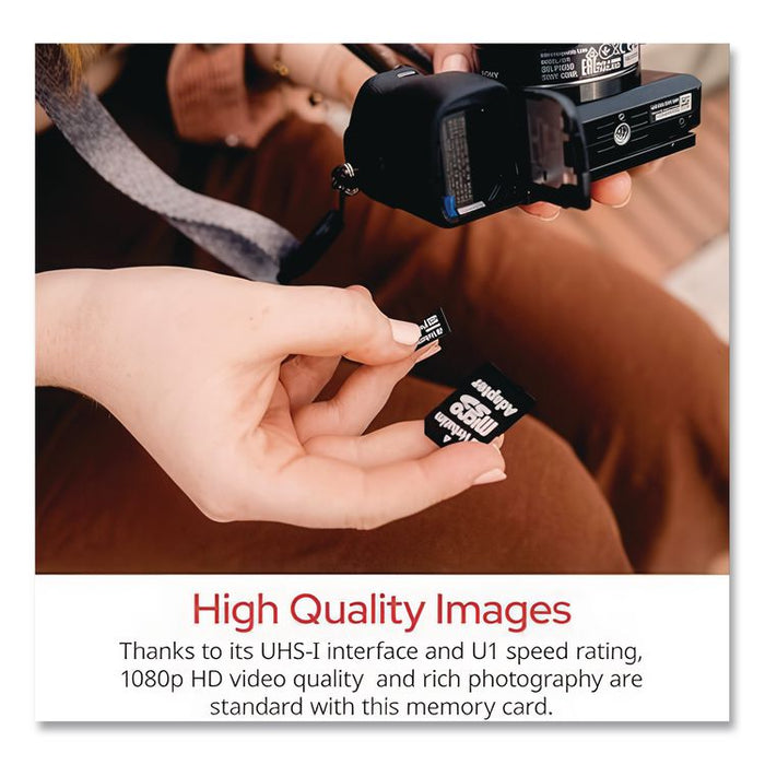 64GB Premium microSDXC Memory Card with Adapter, UHS-I V10 U1 Class 10, Up to 90MB/s Read Speed