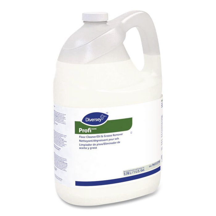 Profi Floor Cleaner and Grease Remover, Unscented, 1 gal Bottle, 4/Carton