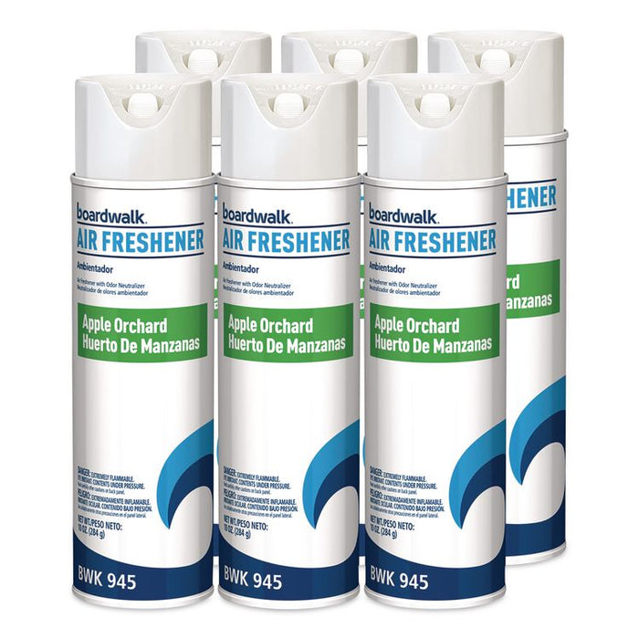 Aerosol Air Freshener, Apple Orchard, 10 oz Aerosol Spray, 6/Carton