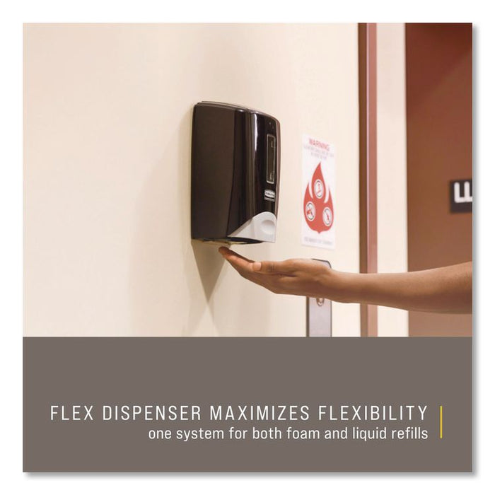 Flex Soap/Lotion/Sanitizer Dispenser, 1,300 mL, 5.62 x 3.5 x 11.62, Black, 10/Carton