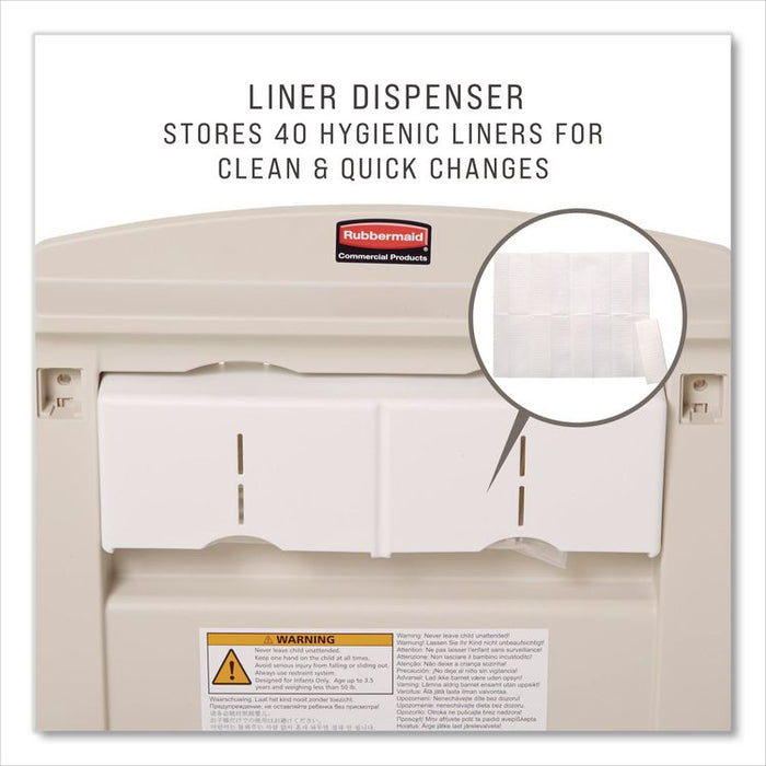 Baby Changing Station Vertical, 34.1 x 23, Light Platinum