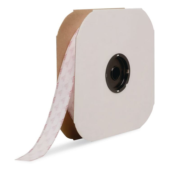 Sticky-Back Fasteners, Loop Side, 1" x 75 ft, White