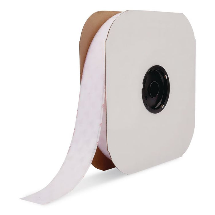 Sticky-Back Fasteners, Hook Side, 1.5" x 75 ft, White