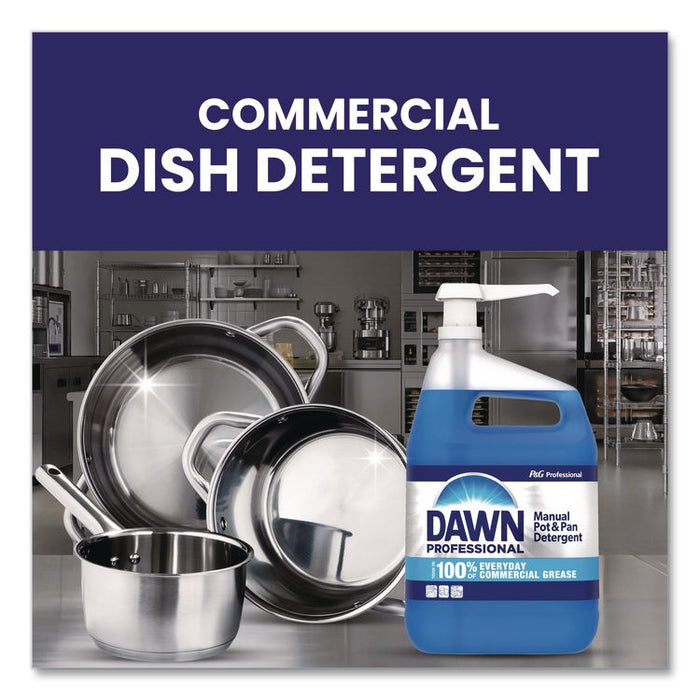 Manual Pot and Pan Dish Detergent with Pump, Dawn Original Scent, (1) Pump and (2) 1 gal Bottles/Carton