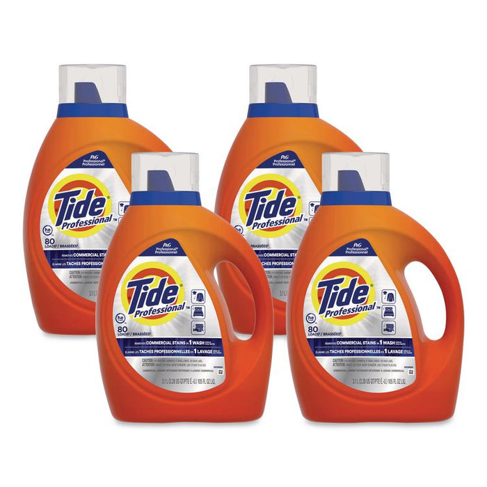 Commercial HE Liquid Laundry Detergent, 105 oz Pour Bottle, 4/Carton