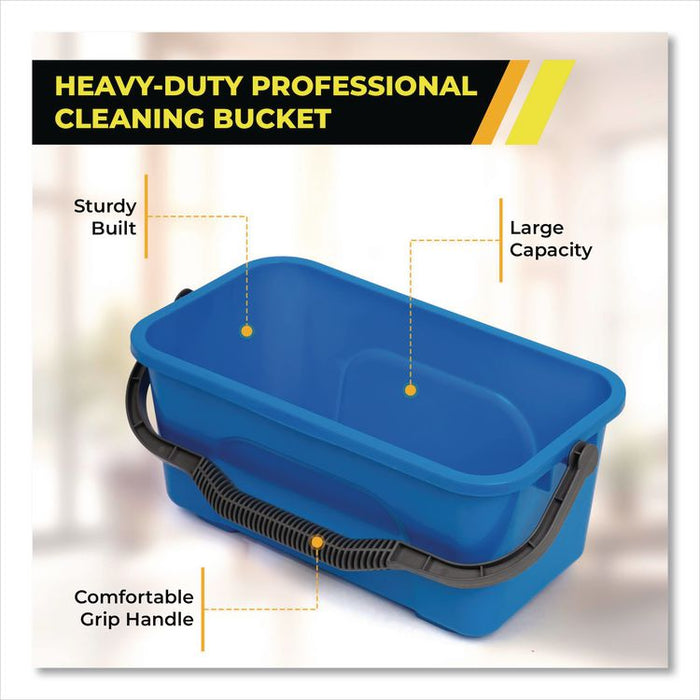 Window and General Cleaning Bucket, 3 gal, Blue