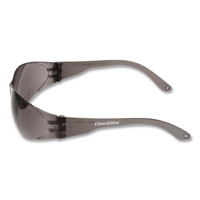Checklite Safety Glasses, Frameless, Gray Single Hard Coat Scratch-Resistant Lens