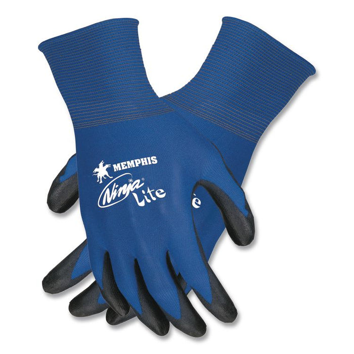 Ultra Tech Tactile Dexterity Work Gloves, EN388: 4131, Medium, Blue/Black, 12 Pairs