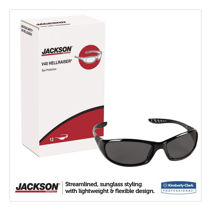 Hellraiser Safety Glasses, Black Full Frame, Smoke Dual Lens