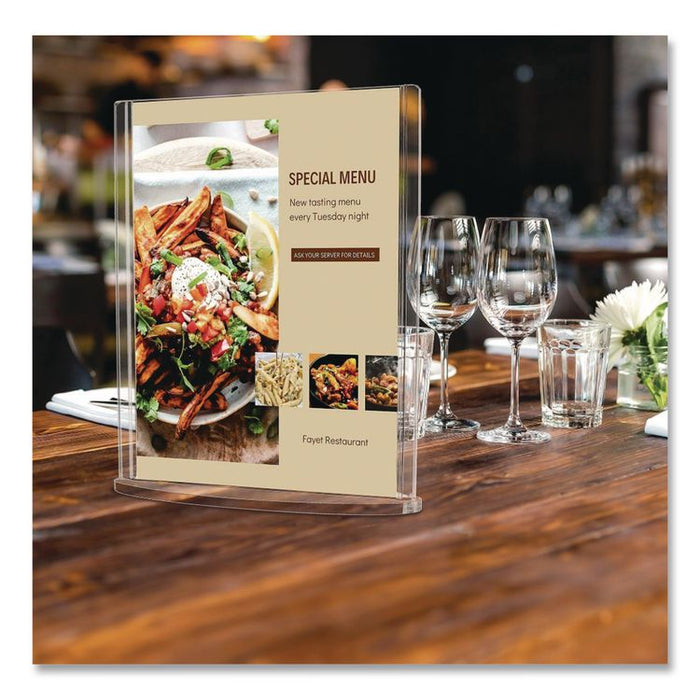 Tabletop Sign and Menu Holder, 5 x 7 Insert, Clear