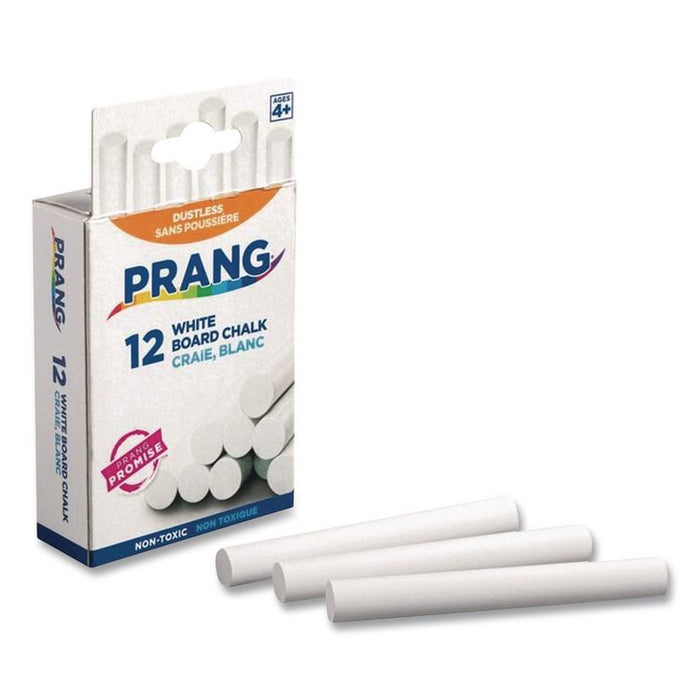 Hygieia Dustless Board Chalk, 3.25" x 0.38' Diameter, White, 12/Box