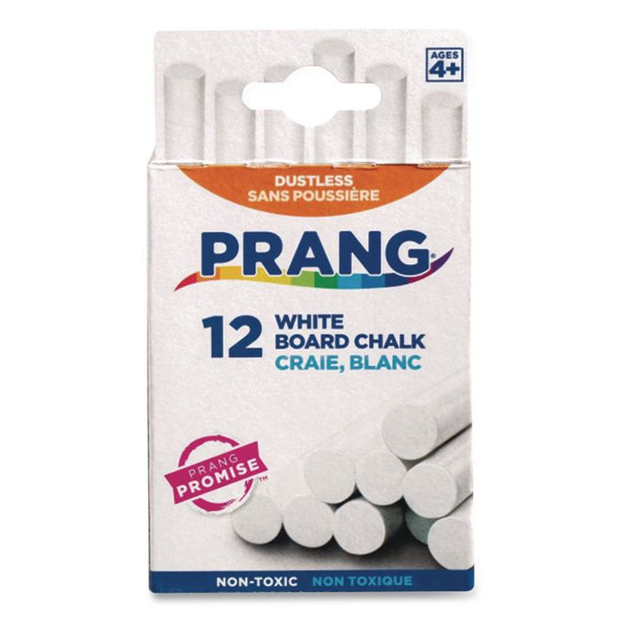 Hygieia Dustless Board Chalk, 3.25" x 0.38' Diameter, White, 12/Box