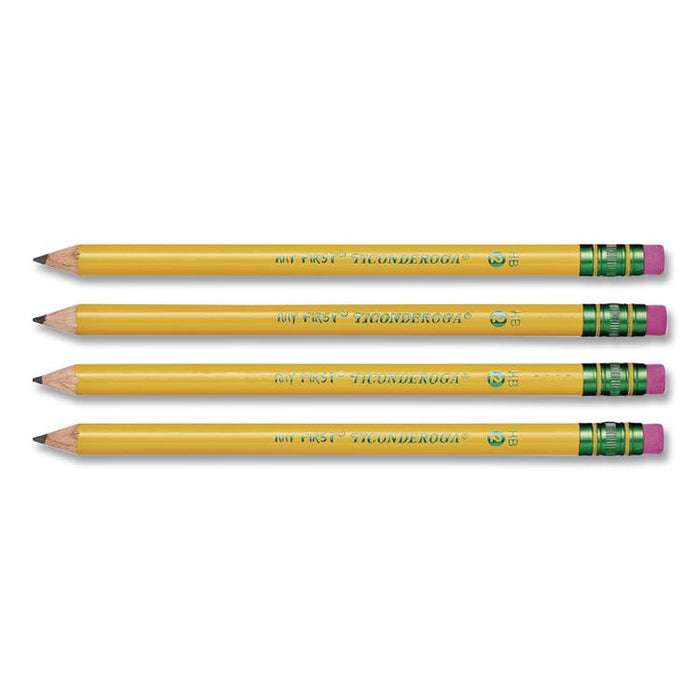 My First Woodcase Pencil with Eraser, HB (#2), Black Lead, Yellow Barrel, Dozen