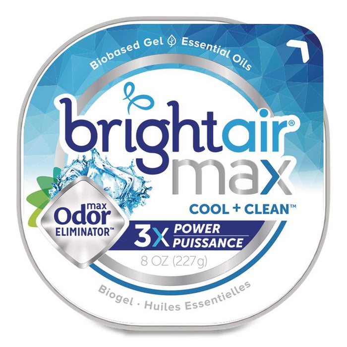 Max Odor Eliminator Air Freshener, Cool and Clean, Gel Beads, 10 oz Jar