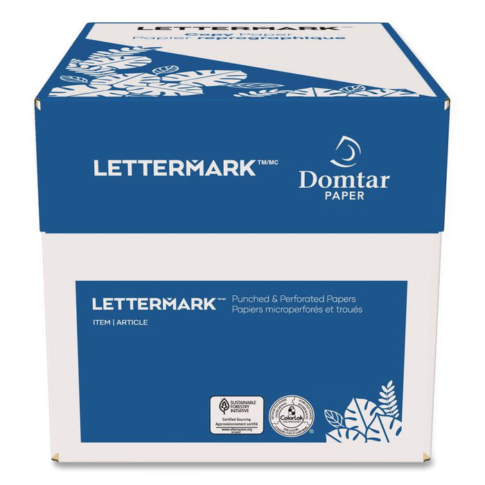 Custom Cut-Sheet Copy Paper, 92 Bright, 7-Hole Side Punched, 20 lb Bond Weight, 8.5 x 11, White, 500/Ream