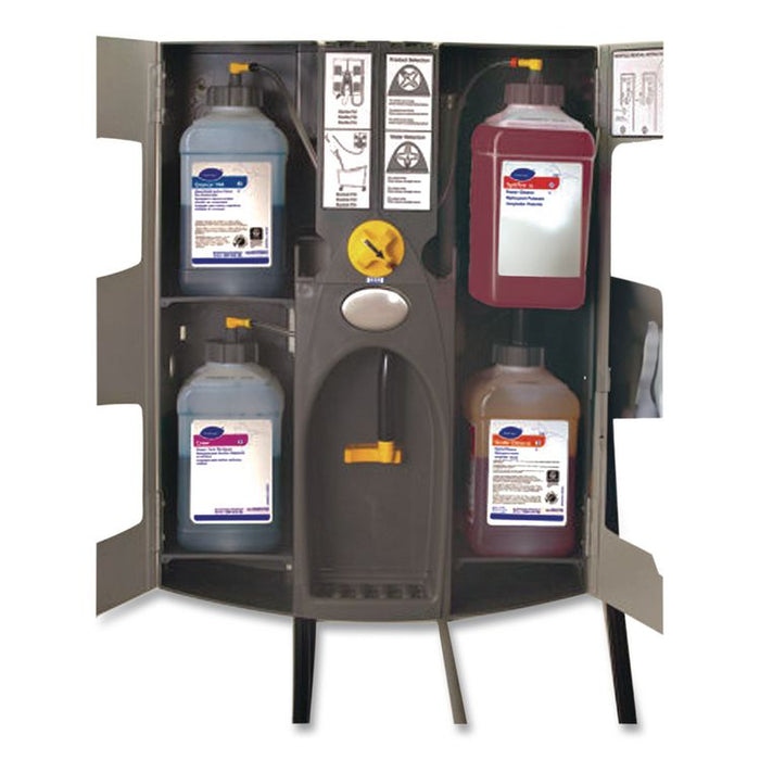 J-Fill QuattroSelect Dispensing System, Four Dispenser, Air Gap, 2.5 L, 18.5 x 7.5 x 24.25, Stainless Steel