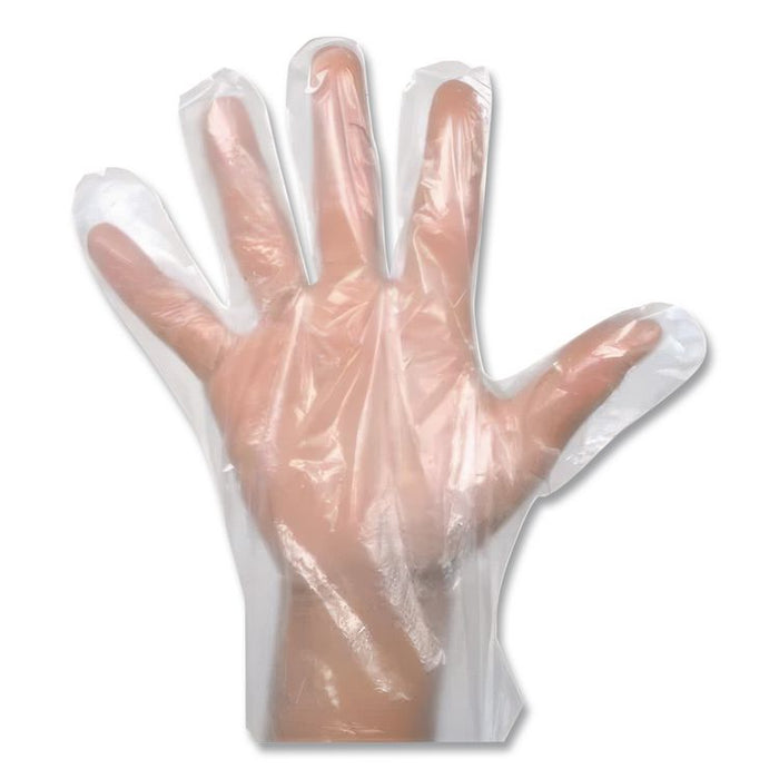 EconoFit Plus Polyethylene Gloves, Powder-Free, Large, Clear, 200/Box, 10 Boxes/Carton