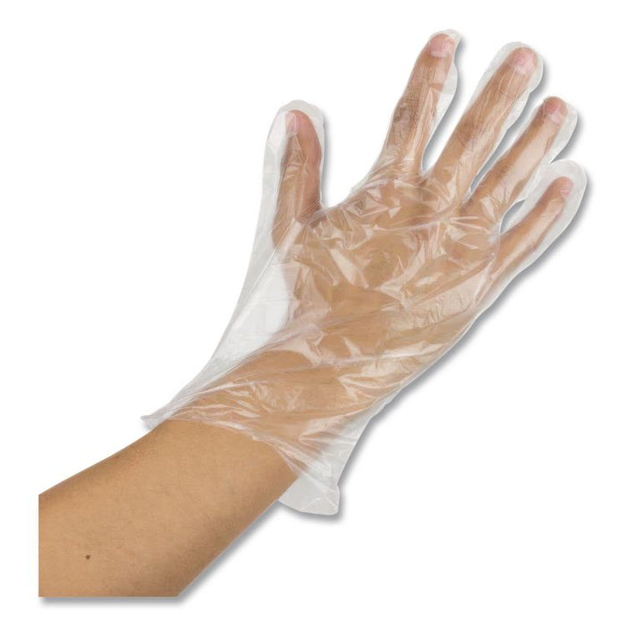 EconoFit Plus Polyethylene Gloves, Powder-Free, Large, Clear, 200/Box, 10 Boxes/Carton