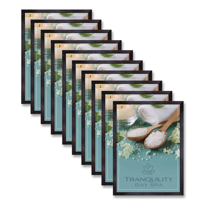 Poster Frame, MDF, 12 x 18 Insert, Black, 10/Pack
