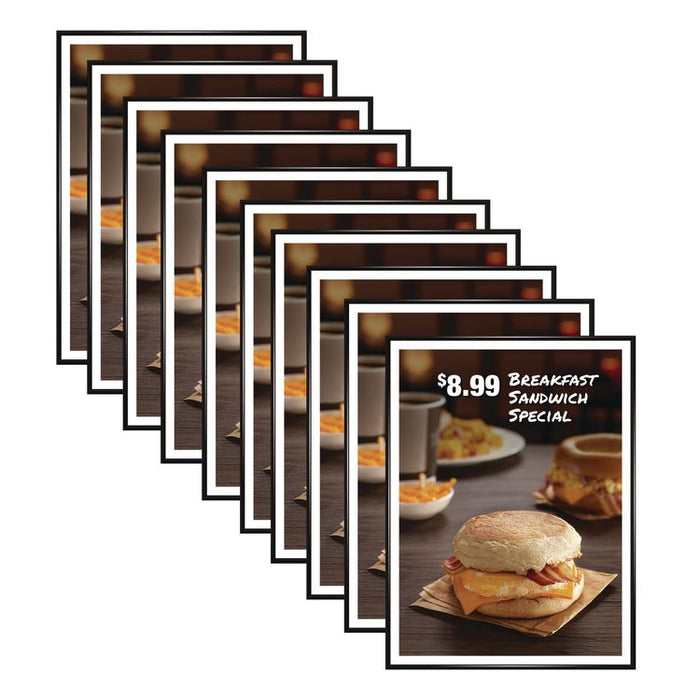 Poster Frame, Plastic, 18 x 24 Insert, Black, 10/Pack